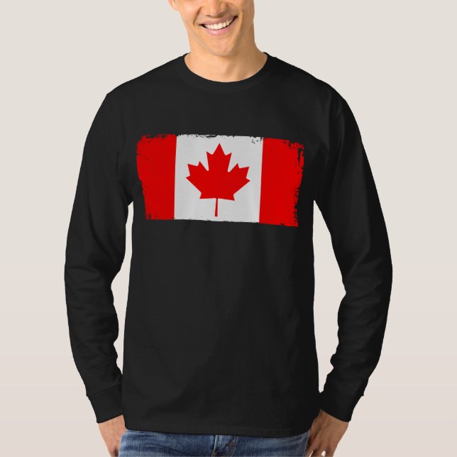 Canada flag distressed  T-Shirt (Front)