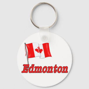 Canada Flag - Edmonton Key Ring