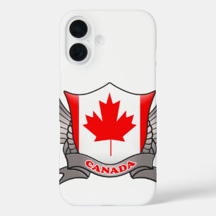 Canada Flag Emblem iPhone 16 Case