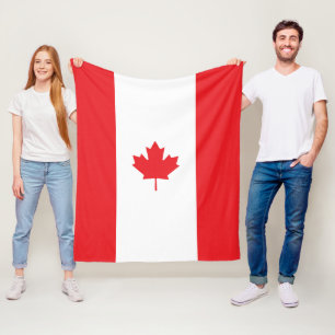 Canada flag fleece blanket