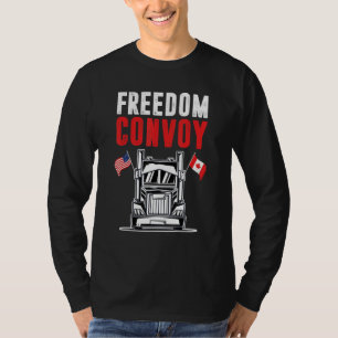 Canada Flag Freedom Convoy 2022 Canadian Trucker M T-Shirt