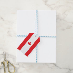 Canada flag gift tags