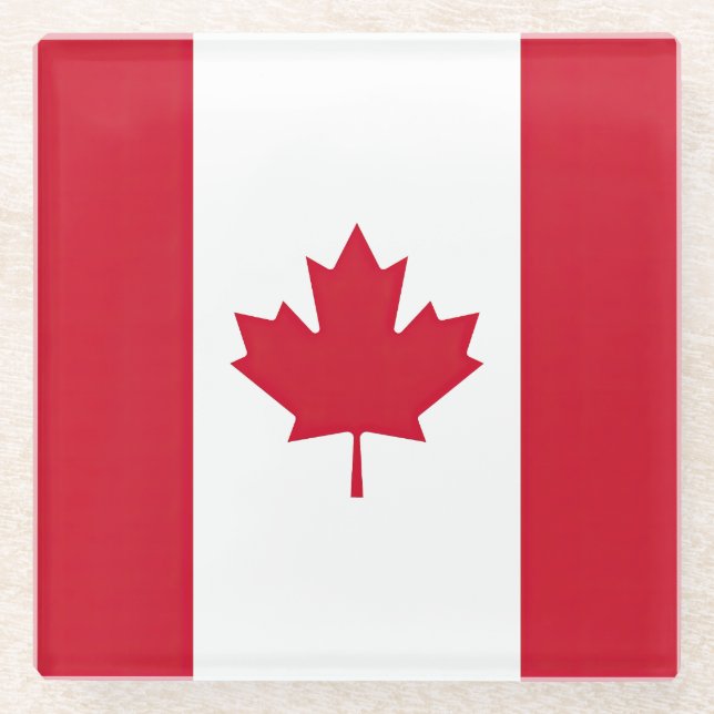 Canada Flag Glass Coaster (Front)