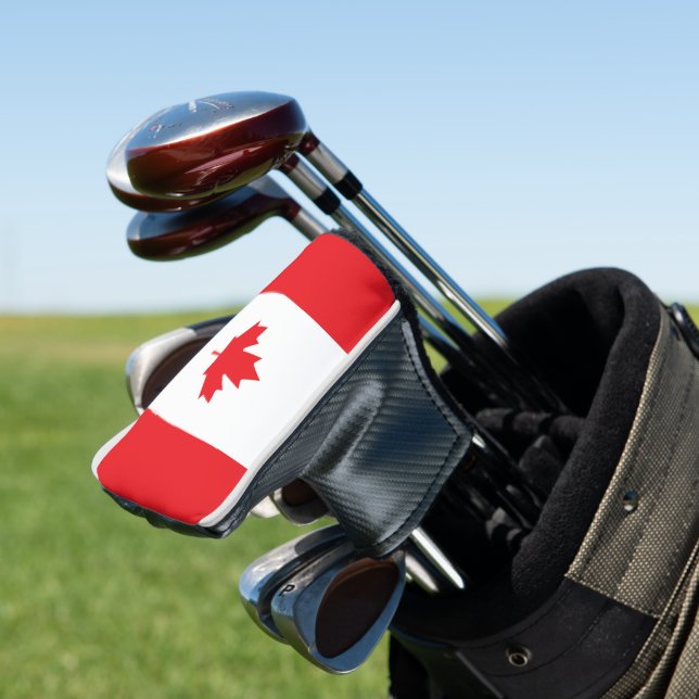 Canada flag golf head cover (In Situ)