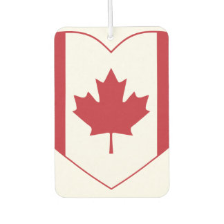 Canada Flag Heart Car Air Freshener