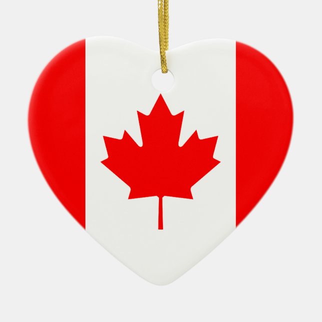 Canada Flag Heart Ornament (Front)