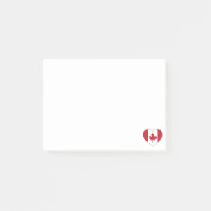 Canada Flag Heart Post-it Notes