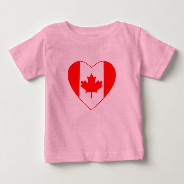 Canada Flag Heart T-Shirt (Front)