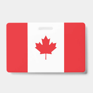 Canada flag ID badge