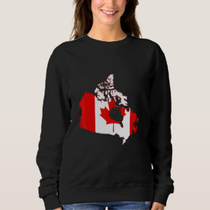 Canada flag in Canada outline Canada Sweatshirt