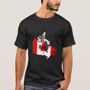 Canada flag in Canada outline Canada T-Shirt