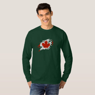 CANADA Flag Inside Me, Canadian inside Claw Mark T-Shirt