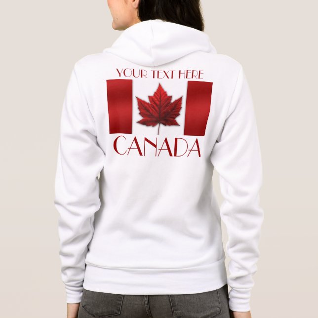 Canada Flag Jacket Personalised Souvenir Jacket Hoodie (Back)