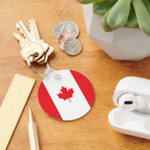 Canada flag key ring
