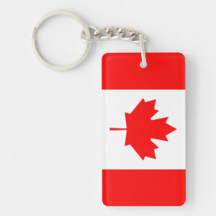 Canada flag key ring