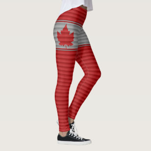 Canada Flag Leggings Classic Canada Souvenir Pants