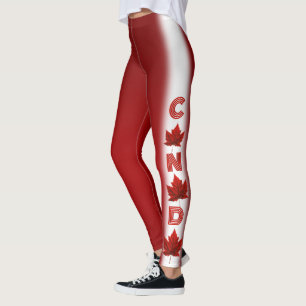 Canada Flag Leggings Classic Canada Souvenir Pants