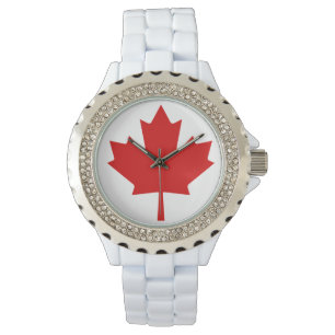 Canada  Flag  Lighthouse Route women's rhinestones Watch