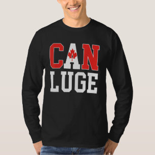 Canada Flag Luge Rider Canadian Can Luge T-Shirt