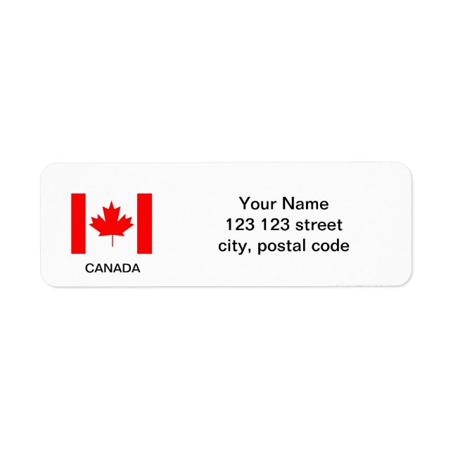 Canada flag,make your own flag labels (Front)