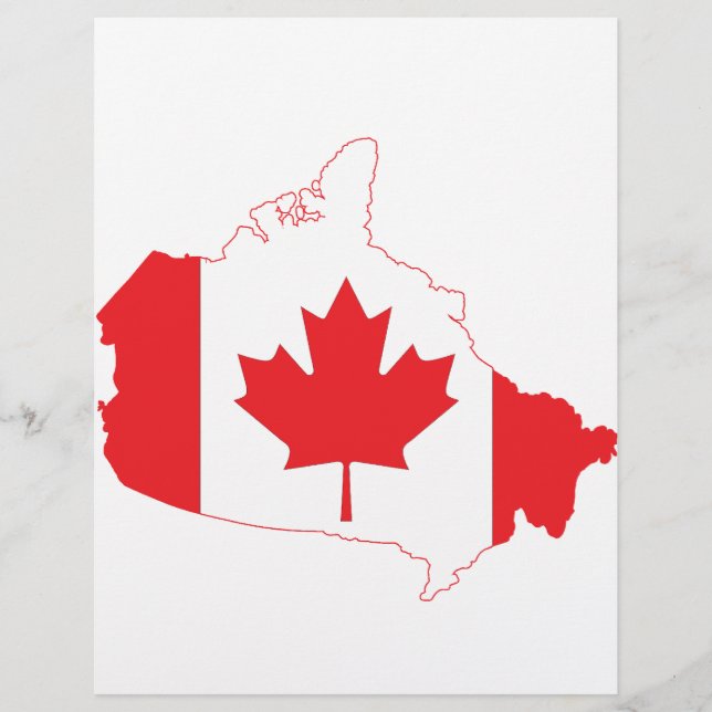 Canada Flag Map Flyer (Front)