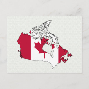 Canada Flag Map full size Postcard