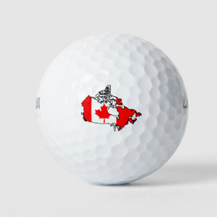 canada flag map golf balls