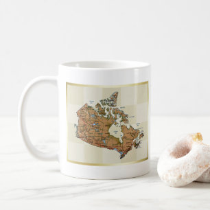 Canada Flag + Map Mug