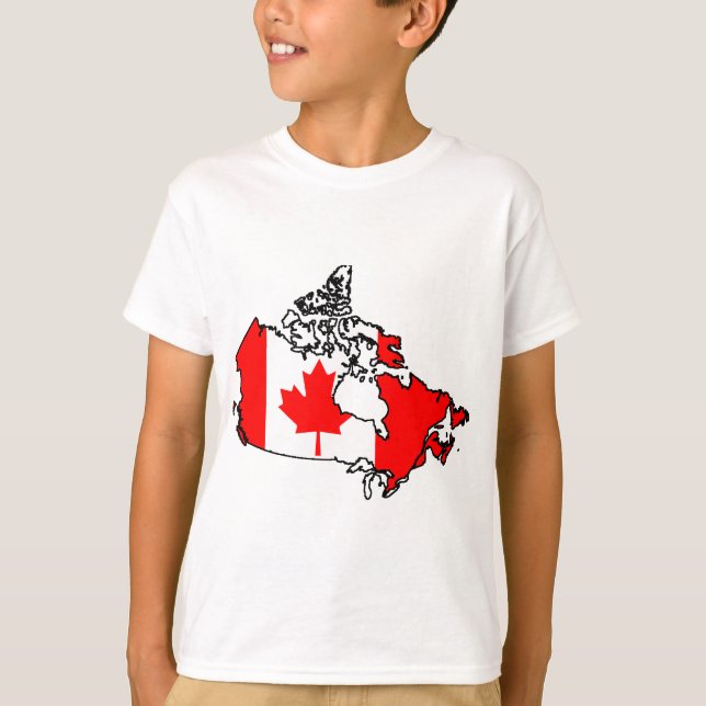canada flag map T-Shirt (Front)