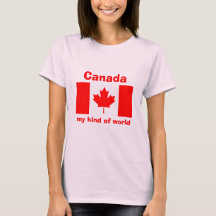 Canada Flag + Map + Text T-Shirt