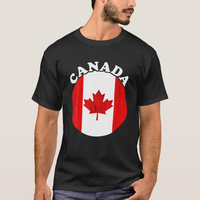 Canada Flag Maple Leaf Canadian Pride Canada Canad T-Shirt (Front)