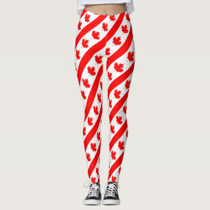 Canada Flag Maple Leaf Leggings