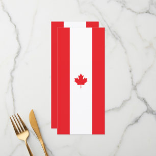 Canada flag menu