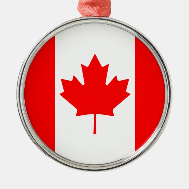 Canada Flag Metal Tree Decoration (Front)