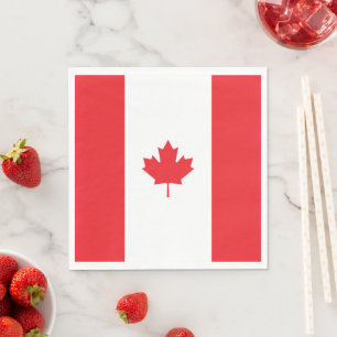 Canada flag napkin