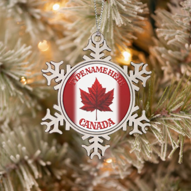 Canada Flag Ornament Canada Christmas Ornament (Tree)
