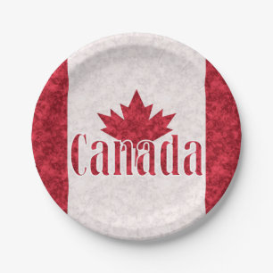 Canada, flag paper plate
