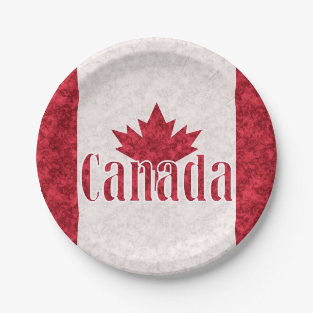 Canada, flag paper plate (Front)