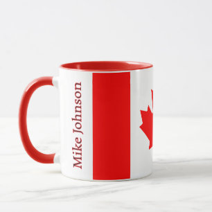 Canada Flag Patriotic Maple Leaf Personalized Mug