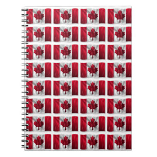 Canada flag pattern notebook