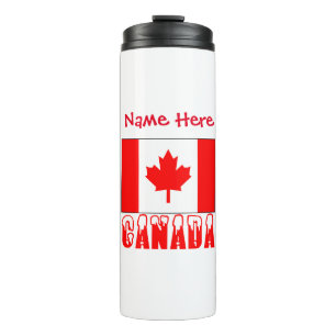 Canada Flag Personalised Thermal Tumbler