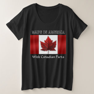 Canada Flag Plus Size T-shirts USA Canada