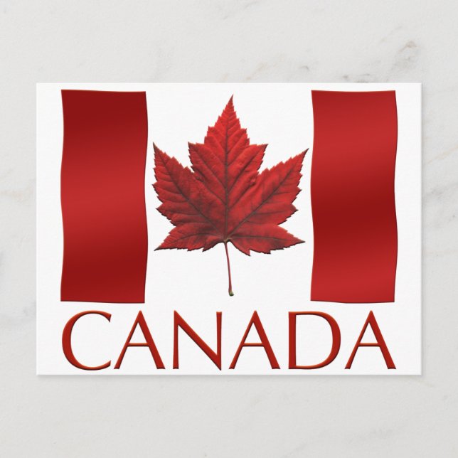 Canada Flag Postcards Canadian Souvenir Postcards (Front)