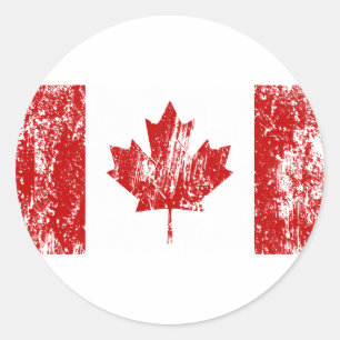 Canada Flag Pride Classic Round Sticker
