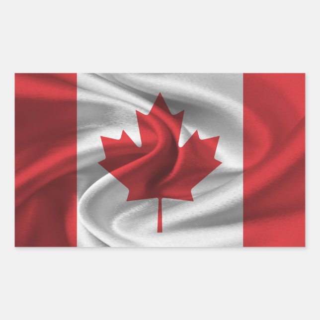 Canada Flag Rectangular Sticker (Front)
