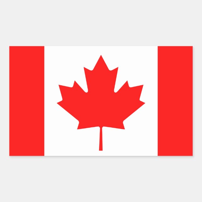 Canada Flag Rectangular Sticker (Front)