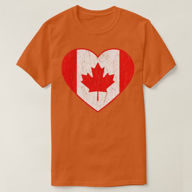 Canada Flag Retro T-Shirt (Design Front)