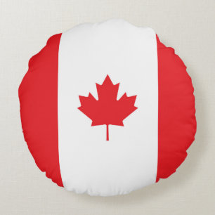 Canada flag round cushion