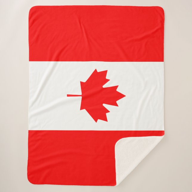 Canada flag sherpa blanket (Front)