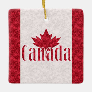 Canada, flag shower  ceramic ornament